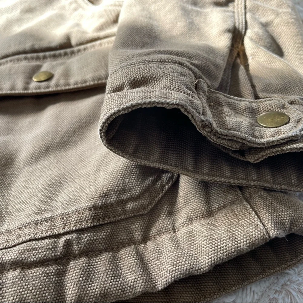 Duluth Trading Co Women’s Tan Firehose Sherpa Lined Jacket - Picture 6 of 10